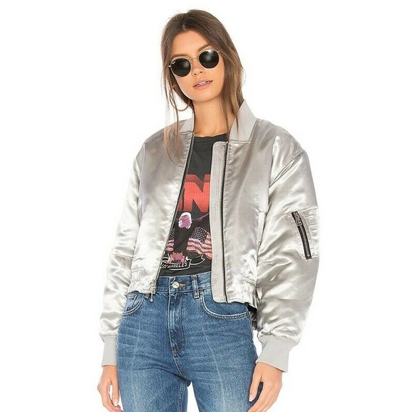 Elizabeth and James Jackets & Blazers - Elizabeth & James Royan Bomber Jacket S Metallic